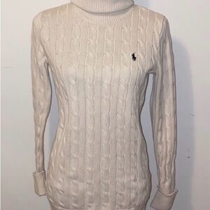 2/$50 Ralph Lauren Sport Cable Knit Turtleneck Sweater Size Small